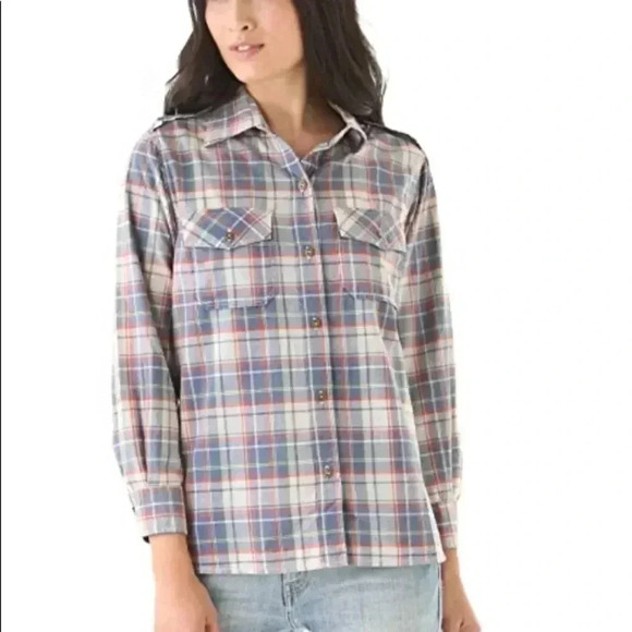 Current/Elliott The Perfect Shirt in Plaid Small - Picture 1 of 12